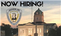 Now Hiring Sign - Shield and Courthouse