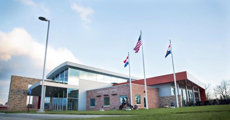 Civic Center and Front Flagpoles