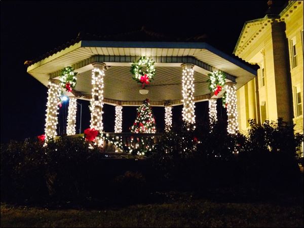 Holiday Lights on Gazebo