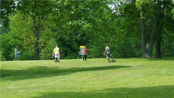 Group of Disc Golf Players at Litz Park
