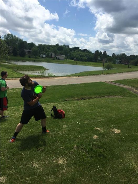Man Preparing to Throw Disc at Litz Park