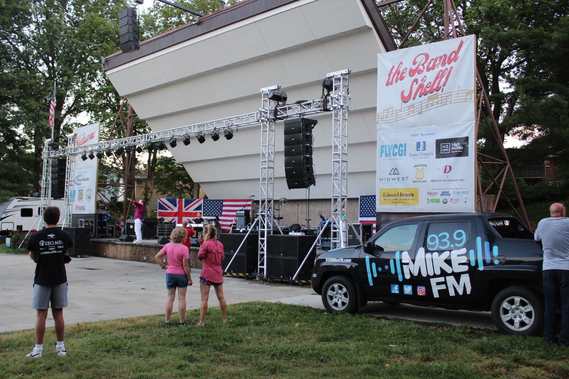 Picture of stage at band shell