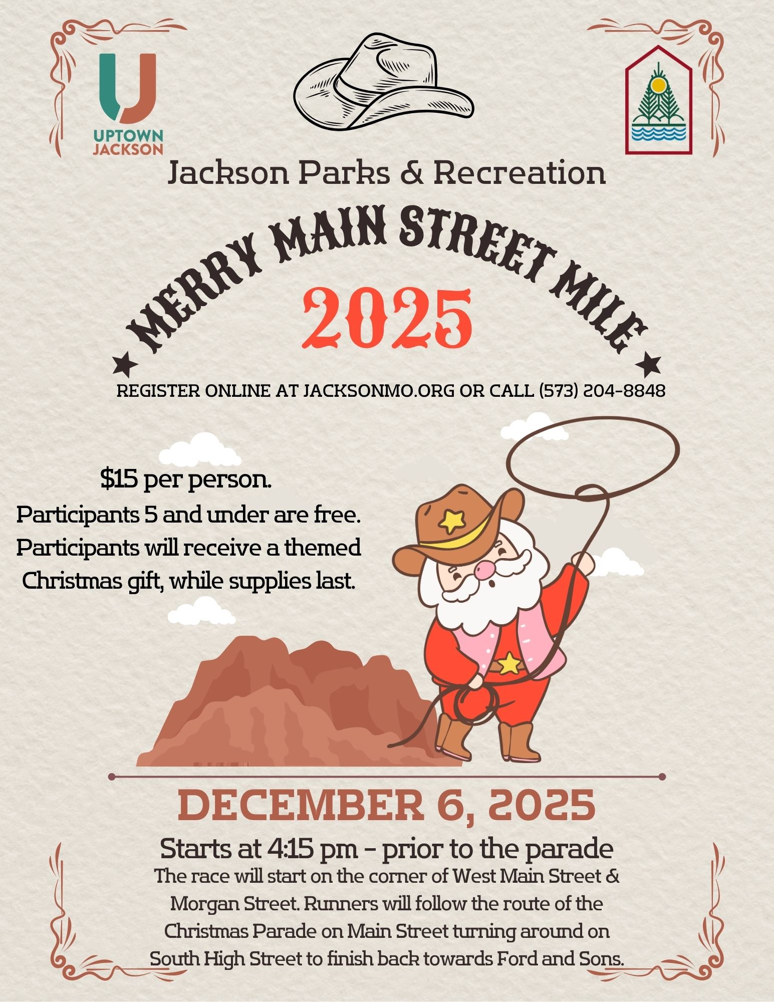 Merry Main Street Mile 2025 Flier